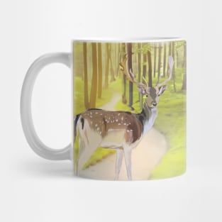 Deer Walking in the Forest Mug